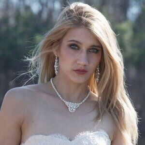 Cheryl King Couture Bridal Pearl Necklace w/ Vintage Filigree Pendant NWT & Box